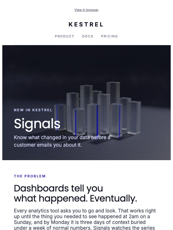 Signal — Modern SaaS Product Launch email template preview