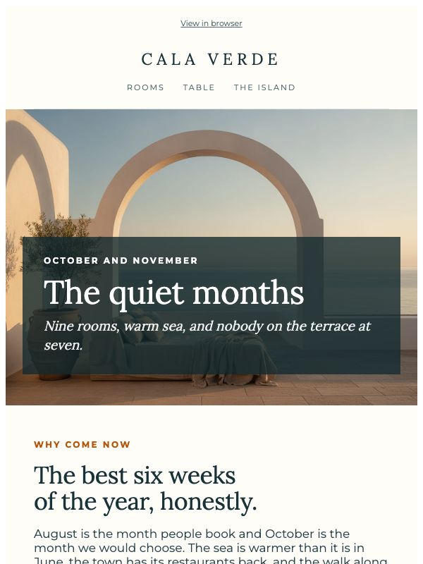 The Stay — Boutique Hotel Offer email template preview