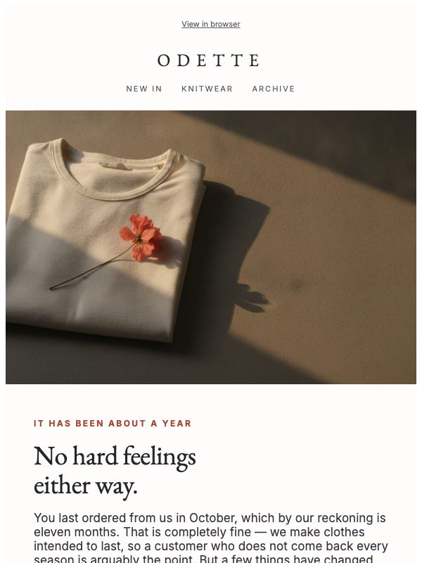 We Miss You — Re-engagement & Win-Back email template preview